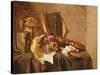 Vanitas Still Life-Jacques de Claeuw-Stretched Canvas