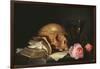 Vanite, Nature Morte Avec Un Crane, Un Livre Et Des Roses - Vanitas Still Life with a Skull, a Book-Jan Davidsz de Heem-Framed Giclee Print