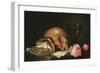 Vanite, Nature Morte Avec Un Crane, Un Livre Et Des Roses - Vanitas Still Life with a Skull, a Book-Jan Davidsz de Heem-Framed Giclee Print