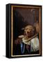 Vanite Still Life of Skull Crown of Laurels, Flutes, Score and Wine Jug, 17Th Century (Oil on Canva-Simon Renard De Saint-andre-Framed Stretched Canvas