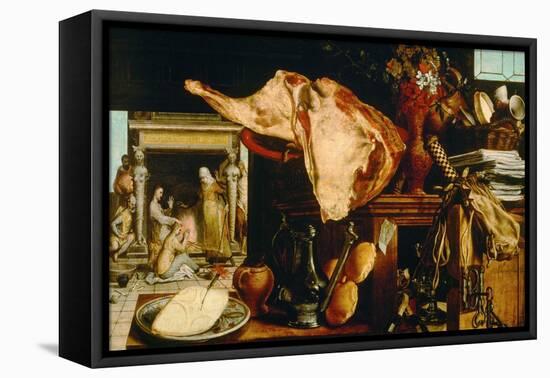 Vanity Still Life (Christ in the House of Martha and Mar), 1552-Pieter Aertsen-Framed Stretched Canvas