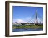 Vansu Bridge, Daugava River, Riga, Latvia-Dallas and John Heaton-Framed Photographic Print