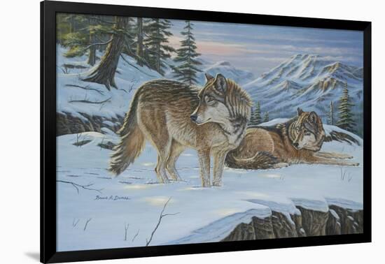 Vantage Point Wolves-Bruce Dumas-Framed Giclee Print