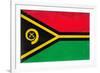 Vanuatu Flag Design with Wood Patterning - Flags of the World Series-Philippe Hugonnard-Framed Art Print