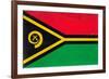 Vanuatu Flag Design with Wood Patterning - Flags of the World Series-Philippe Hugonnard-Framed Art Print