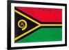 Vanuatu Flag Design with Wood Patterning - Flags of the World Series-Philippe Hugonnard-Framed Art Print