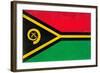 Vanuatu Flag Design with Wood Patterning - Flags of the World Series-Philippe Hugonnard-Framed Art Print