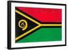 Vanuatu Flag Design with Wood Patterning - Flags of the World Series-Philippe Hugonnard-Framed Art Print