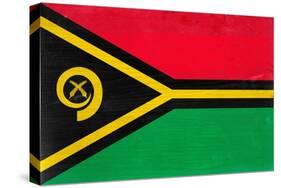 Vanuatu Flag Design with Wood Patterning - Flags of the World Series-Philippe Hugonnard-Stretched Canvas