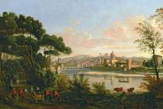 The Tiberian Island in Rome-Vanvitelli (Gaspar van Wittel)-Art Print