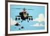 Vapor Helicopter UAV-Banksy-Framed Giclee Print