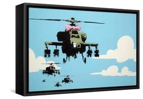 Vapor Helicopter UAV-Banksy-Framed Stretched Canvas