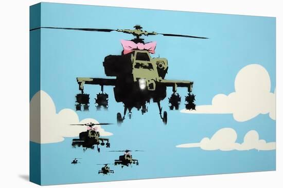 Vapor Helicopter UAV-Banksy-Stretched Canvas