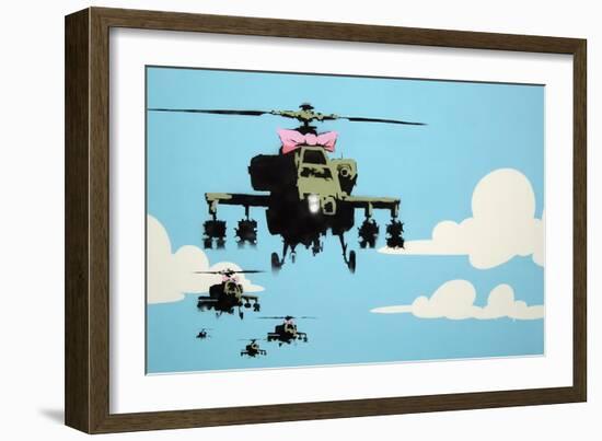 Vapor Helicopter UAV-Banksy-Framed Giclee Print