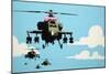 Vapor Helicopter UAV-Banksy-Mounted Giclee Print