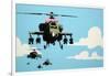 Vapor Helicopter UAV-Banksy-Framed Giclee Print