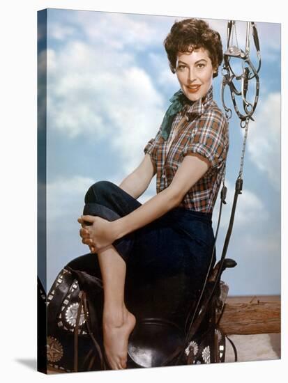 Vaquero Ride, Vaquero! by John Farrow with Ava Gardner, 1953 (photo)-null-Stretched Canvas