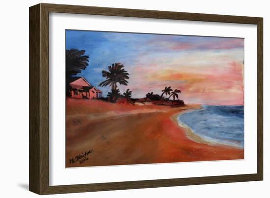 varadero, beach-Martina Bleichner-Framed Art Print