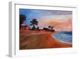 varadero, beach-Martina Bleichner-Framed Art Print