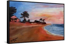 varadero, beach-Martina Bleichner-Framed Stretched Canvas