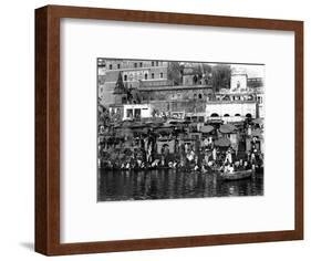Varanasi (Bathers)-null-Framed Art Print