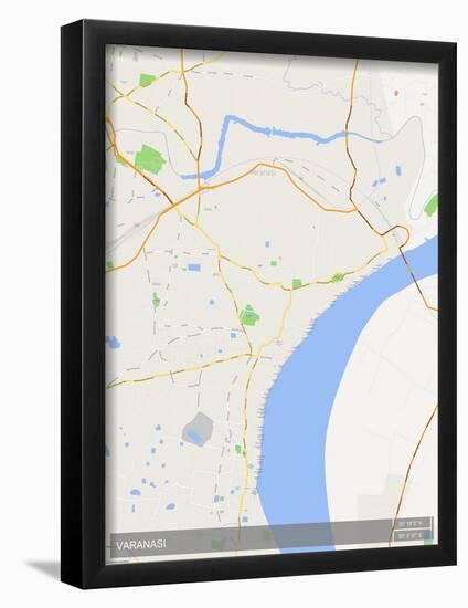 Varanasi, India Map-null-Framed Poster