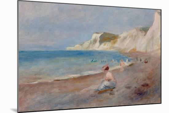 Varengeville Beach; La Plage De Varengeville, C. 1880-Pierre-Auguste Renoir-Mounted Giclee Print