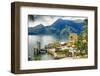 Varenna Harbor on Lake Como, Italy-George Oze-Framed Photographic Print