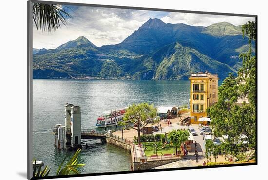 Varenna Harbor on Lake Como, Italy-George Oze-Mounted Photographic Print