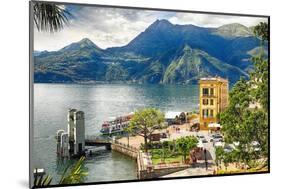 Varenna Harbor on Lake Como, Italy-George Oze-Mounted Photographic Print