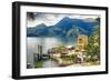 Varenna Harbor on Lake Como, Italy-George Oze-Framed Premium Photographic Print