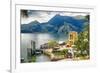 Varenna Harbor on Lake Como, Italy-George Oze-Framed Photographic Print