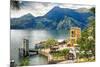 Varenna Harbor on Lake Como, Italy-George Oze-Mounted Photographic Print