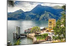 Varenna Harbor on Lake Como, Italy-George Oze-Mounted Photographic Print