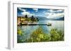 Varenna Harbor View On Lake Como-George Oze-Framed Photographic Print