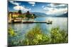 Varenna Harbor View On Lake Como-George Oze-Mounted Photographic Print