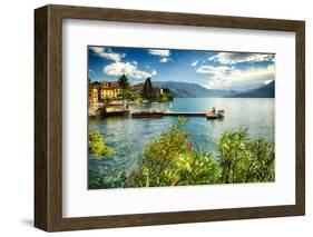 Varenna Harbor View On Lake Como-George Oze-Framed Photographic Print