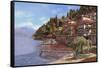 Varenna on Lake Como-Guido Borelli-Framed Stretched Canvas