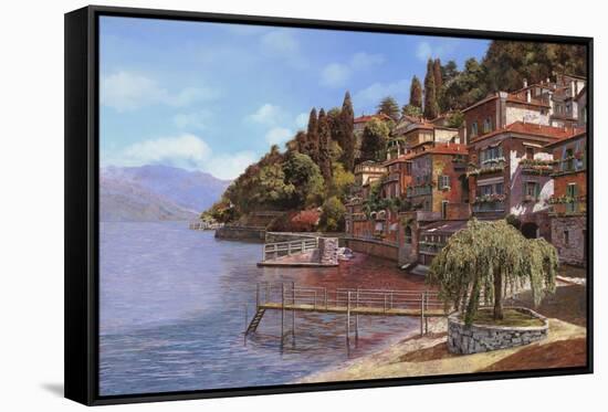 Varenna on Lake Como-Guido Borelli-Framed Stretched Canvas