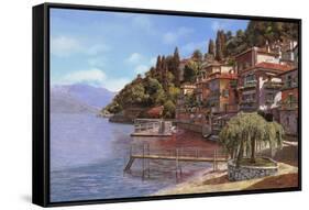 Varenna on Lake Como-Guido Borelli-Framed Stretched Canvas