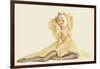 Varga Girl, April 1942-Alberto Vargas-Framed Art Print