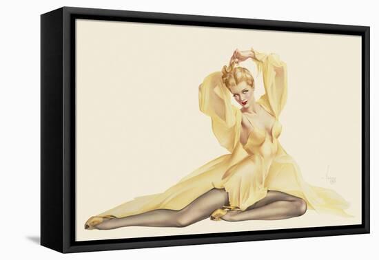 Varga Girl, April 1942-Alberto Vargas-Framed Stretched Canvas