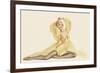 Varga Girl, April 1942-Alberto Vargas-Framed Art Print