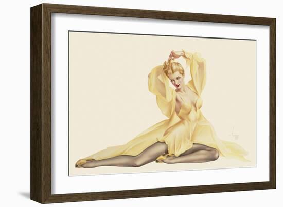 Varga Girl, April 1942-Alberto Vargas-Framed Art Print