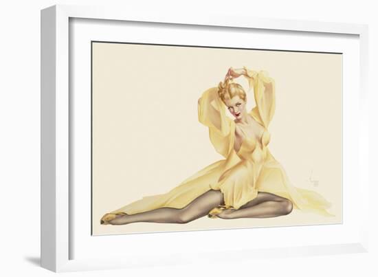 Varga Girl, April 1942-Alberto Vargas-Framed Art Print