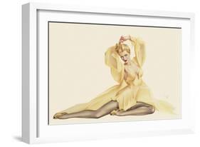 Varga Girl, April 1942-Alberto Vargas-Framed Art Print