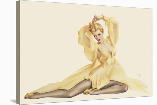 Varga Girl, April 1942-Alberto Vargas-Stretched Canvas