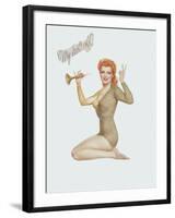 Varga Girl, April 1943-Alberto Vargas-Framed Art Print