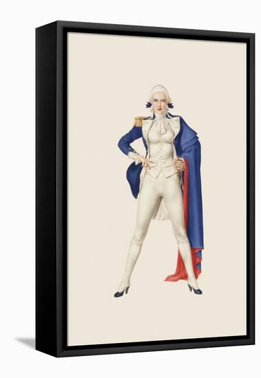 Varga Girl, August 1942-Alberto Vargas-Framed Stretched Canvas