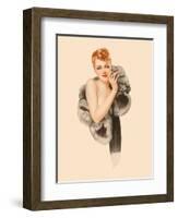 Varga Girl, December 1941-Alberto Vargas-Framed Art Print